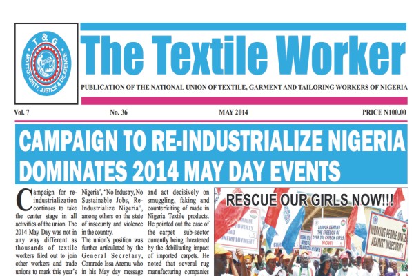 The Textile Worker – Newsletter for May 2014 edition