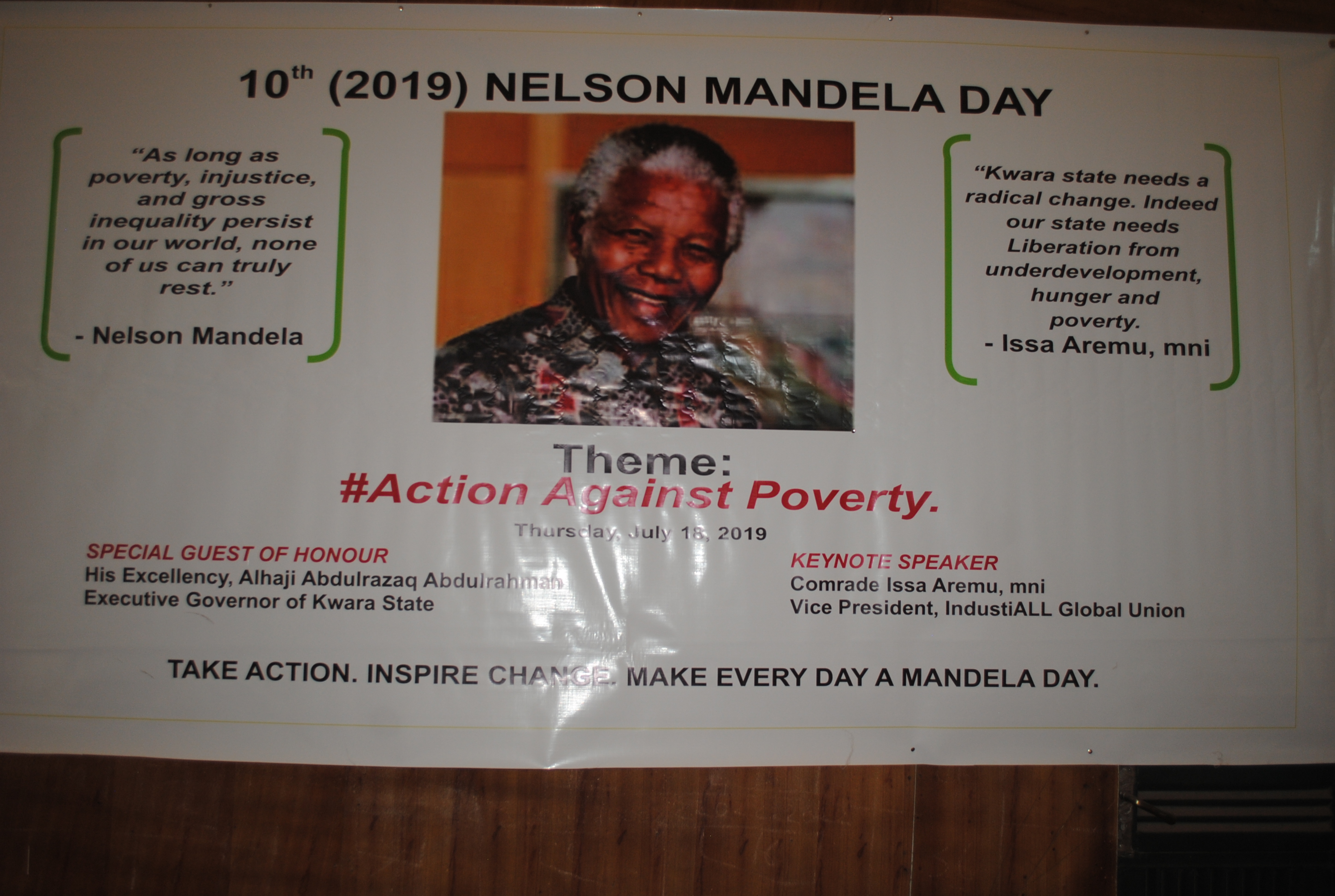 Mandela’s Day Celeration in Ilorin Kwara State. Thursday 18th 2019